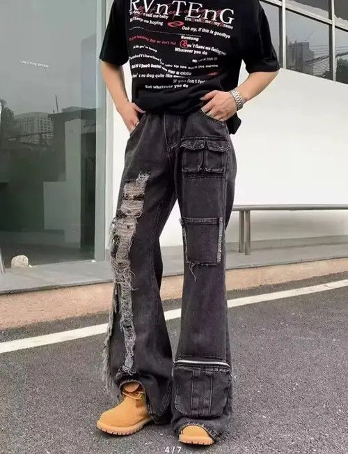 Japanese Brand × Jean men's Clothing with Multiple pockets Harajuku Size US 32 / EU 48 - 3 Thumbnail