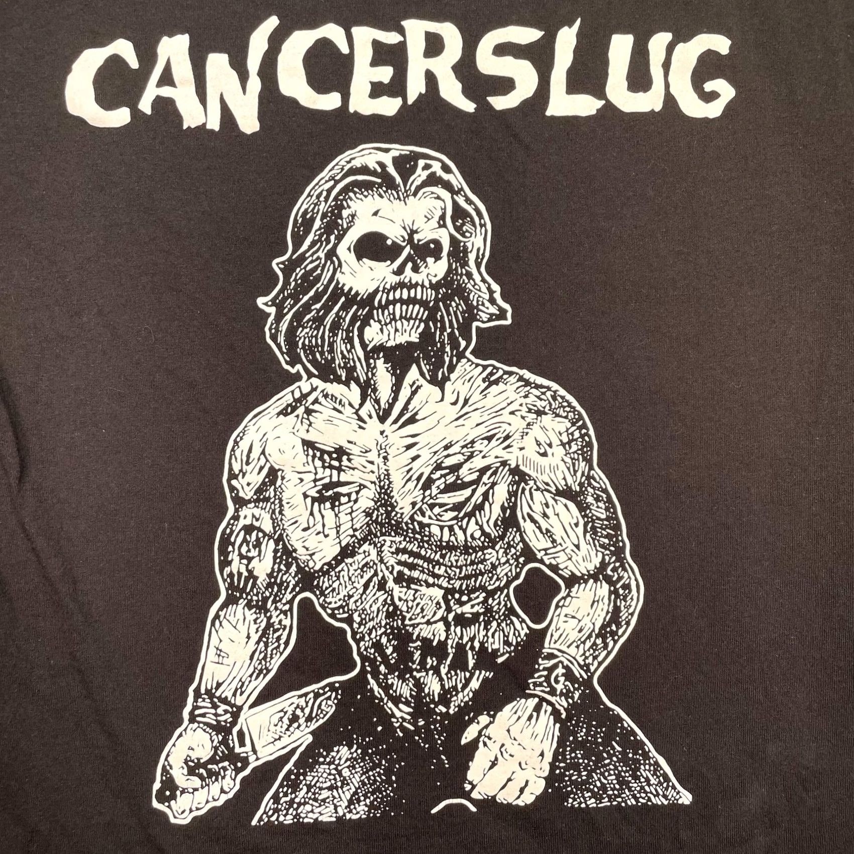 Hanes Cancerslug Shirt Mens Small Black Skull Horror Graphic Band Tee Hanes Size US S / EU 44-46 / 1 - 2 Thumbnail