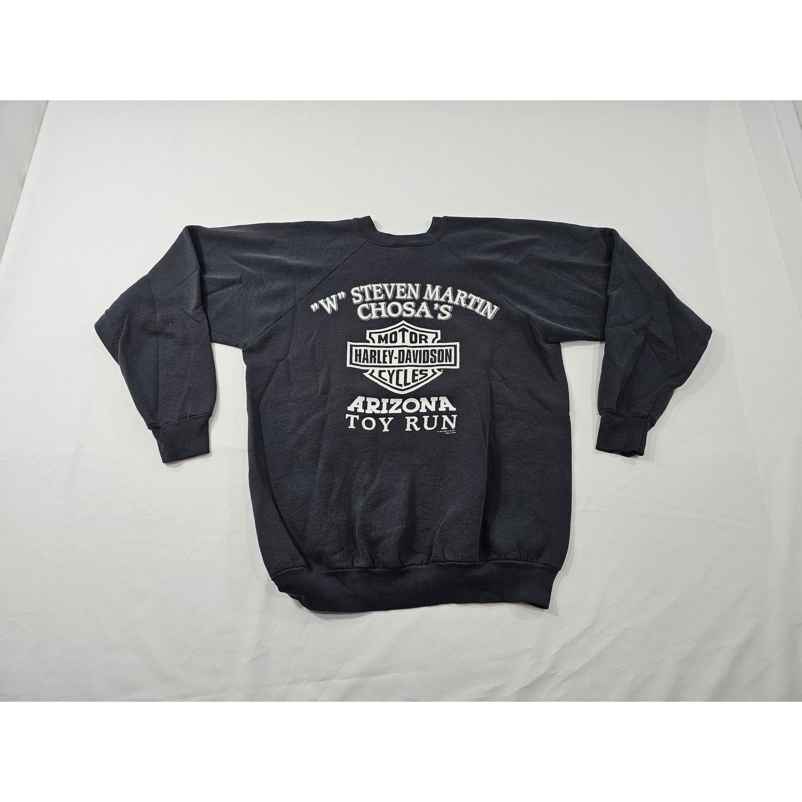 Fruit Of The Loom 90s Hard Ride Harley Davidson Black Sweatshirt USA Made XL Size US XL / EU 56 / 4 - 2 Thumbnail