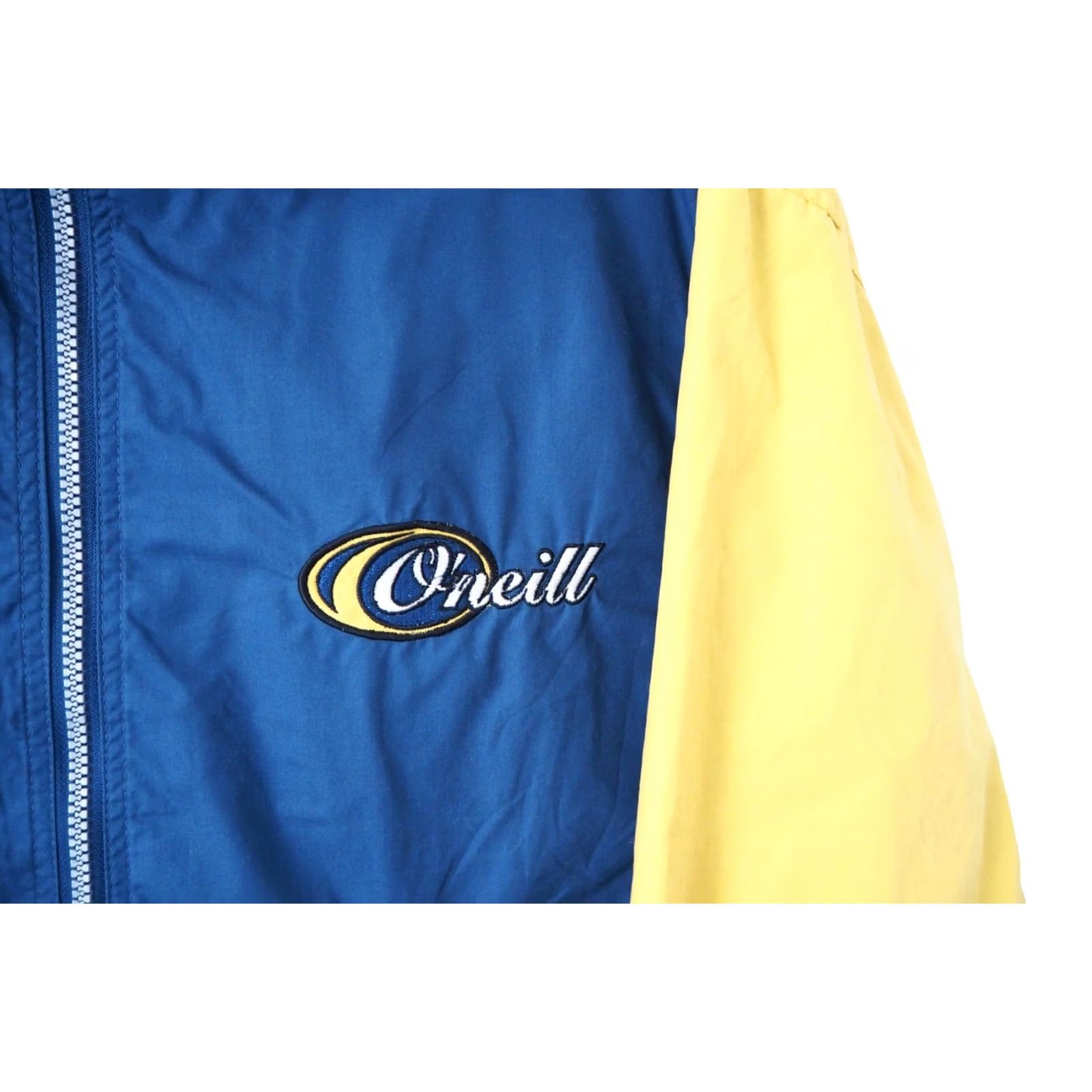 VINTAGE O'NEILL Jacket Small S Blue Yellow 90s Logo Windbreaker Men