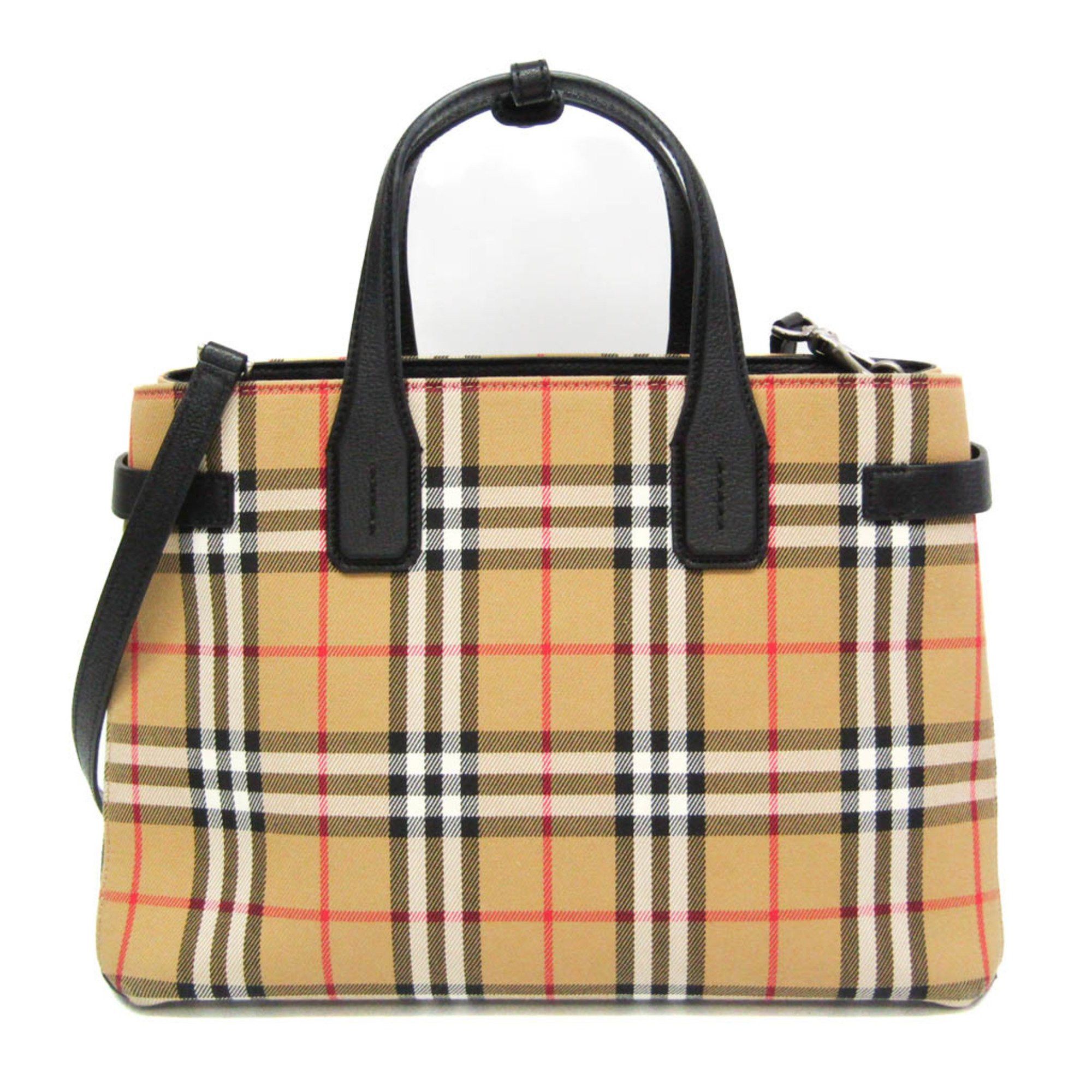 Burberry Nova Check Beige Canvas Tote Bag (Pre-Owned) Size ONE SIZE - 1 Thumbnail