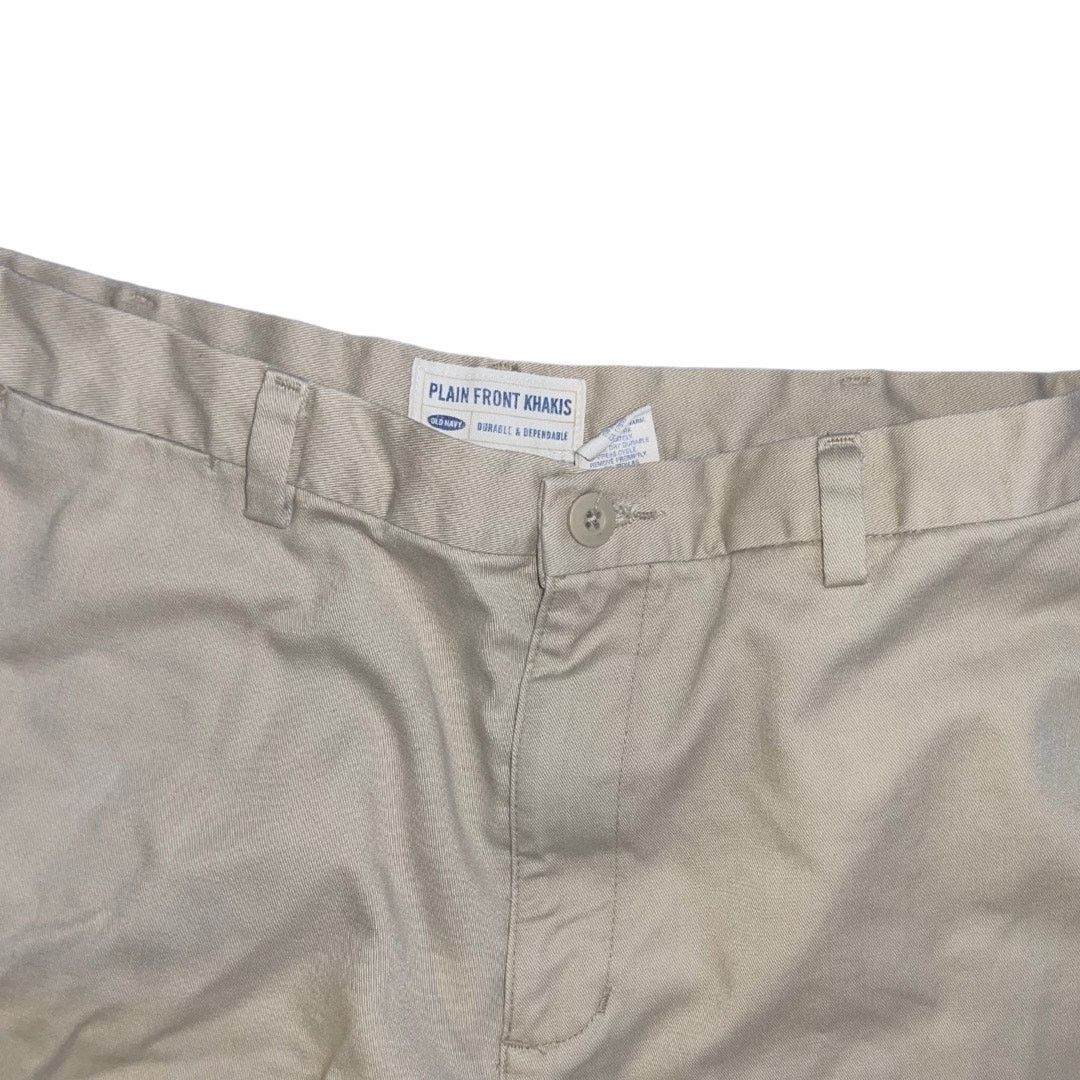 Old Navy Plain Front Khakis Chinos Casual Pants 36x30 Casual Career Size US 36 / EU 52 - 3 Thumbnail