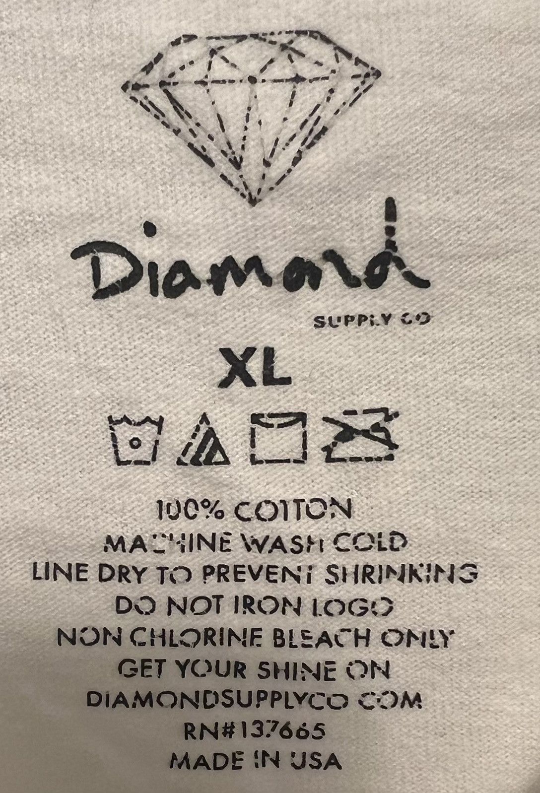 Diamond Supply Co. Authentic Diamond Supply Co tee rare white XL Size US XL / EU 56 / 4 - 4 Thumbnail