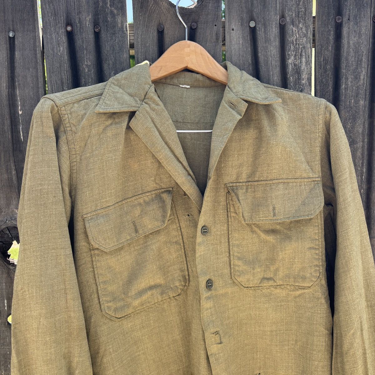 Vintage Vintage 60s Military Wool Overshirt Size US M / EU 48-50 / 2 - 2 Thumbnail