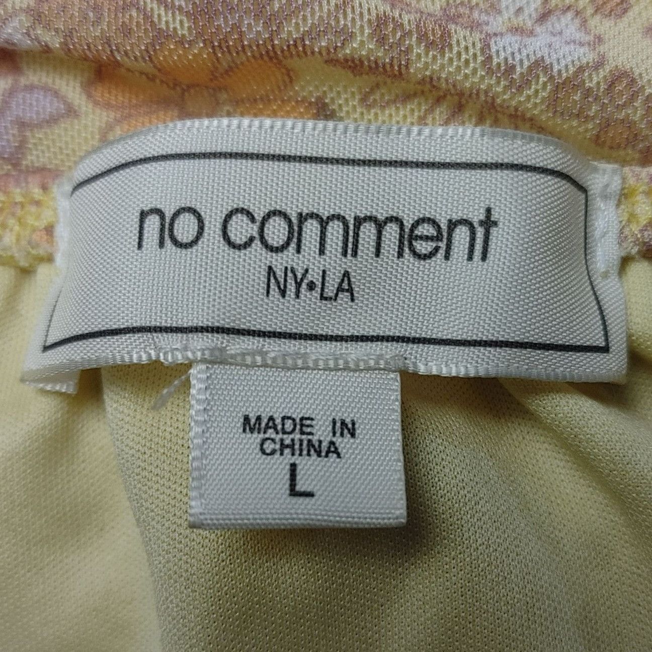 Other No Comment Women's Yellow Corset Front Smocked Short Sleeve Size L / US 10 / IT 46 - 3 Thumbnail
