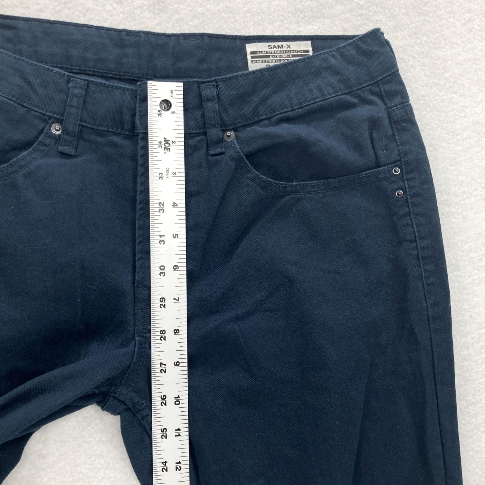 Buffalo David Bitton Buffalo David Bitton Jeans Mens Slim Straight Stretch 32x30 Dark Navy SAM-X Jeans Size US 32 / EU 48 - 7 Thumbnail