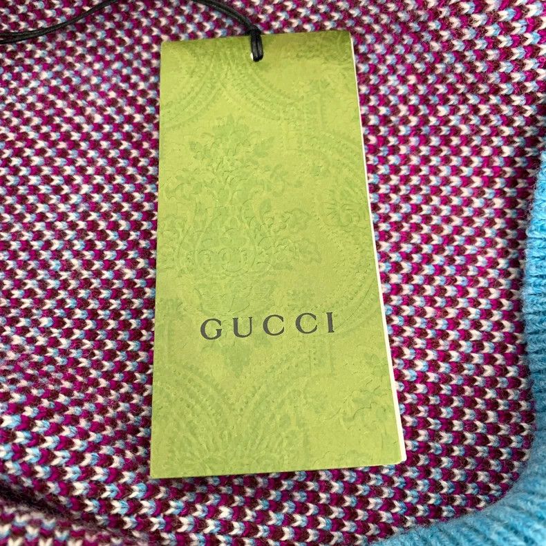 Gucci Gucci Blue double G full-print wool knitted cardigan jacket Size M / US 6-8 / IT 42-44 - 7 Thumbnail