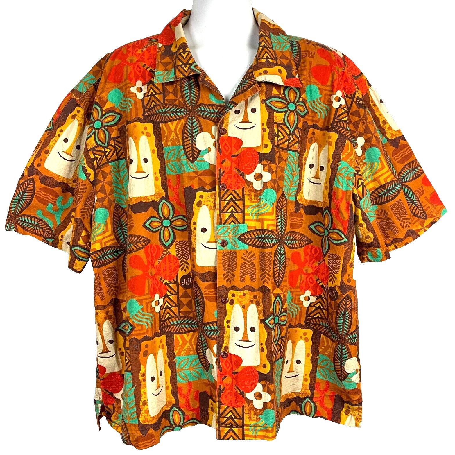 Other Jeff Granito SpongeBob Mens Tiki Hawaiian Shirt size 3XL 58 Size US XXL / EU 58 / 5 - 3 Thumbnail
