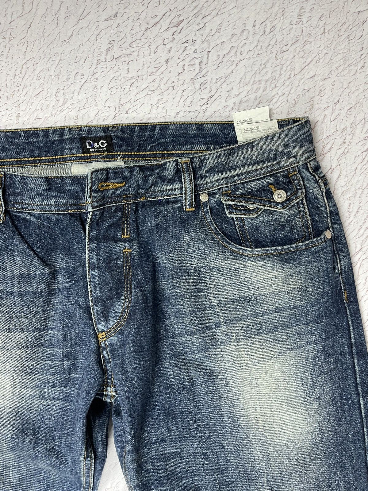 Dolce & Gabbana Dolce & Gabbana blue washed faded denim jeans pants Size US 38 / EU 54 - 8 Thumbnail