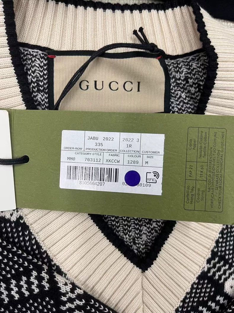 Gucci Gucci FW22 Abstract pattern jacquard ribbed trim knitted sw Size US M / EU 48-50 / 2 - 3 Thumbnail