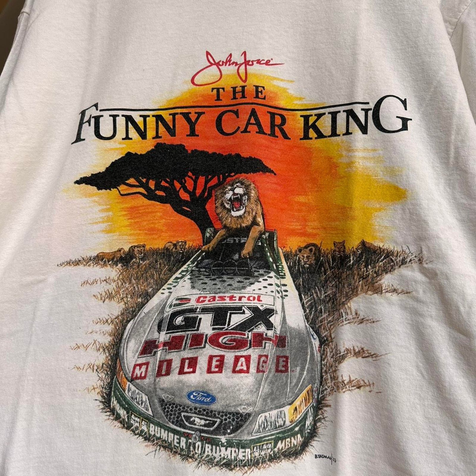 NASCAR × Vintage Vintage John Force Funny Car King Shirt Size US L / EU 52-54 / 3 - 3 Thumbnail