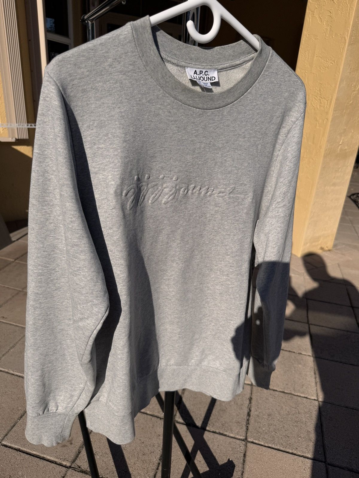 A.P.C. × JJJJound APC x JJJJound Grey Justin French Terry Sweater size L Size US L / EU 52-54 / 3 - 3 Thumbnail