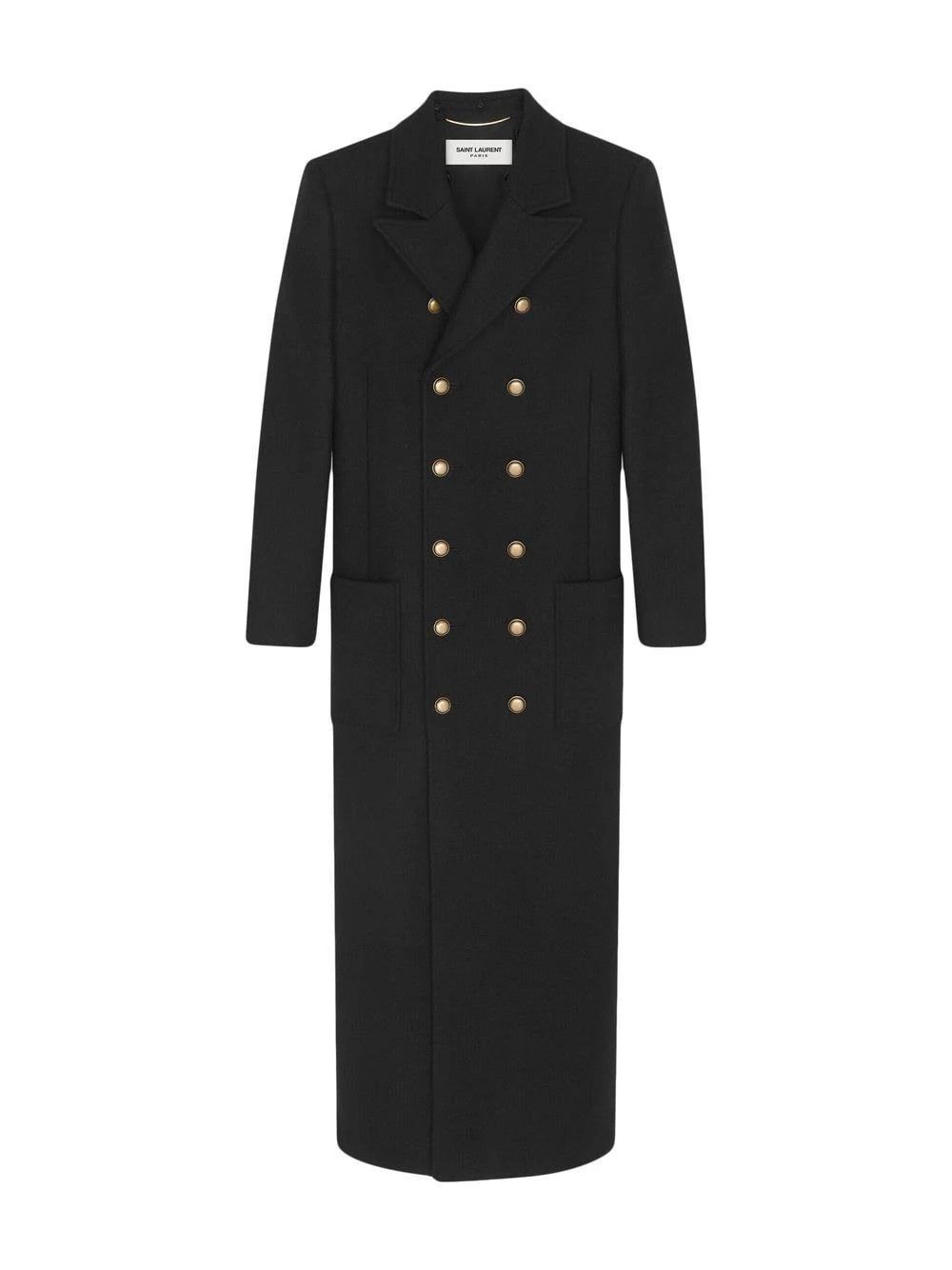 Saint Laurent Paris o1bcso1str1124 Coat in Black Size S / US 4 / IT 40 - 3 Thumbnail