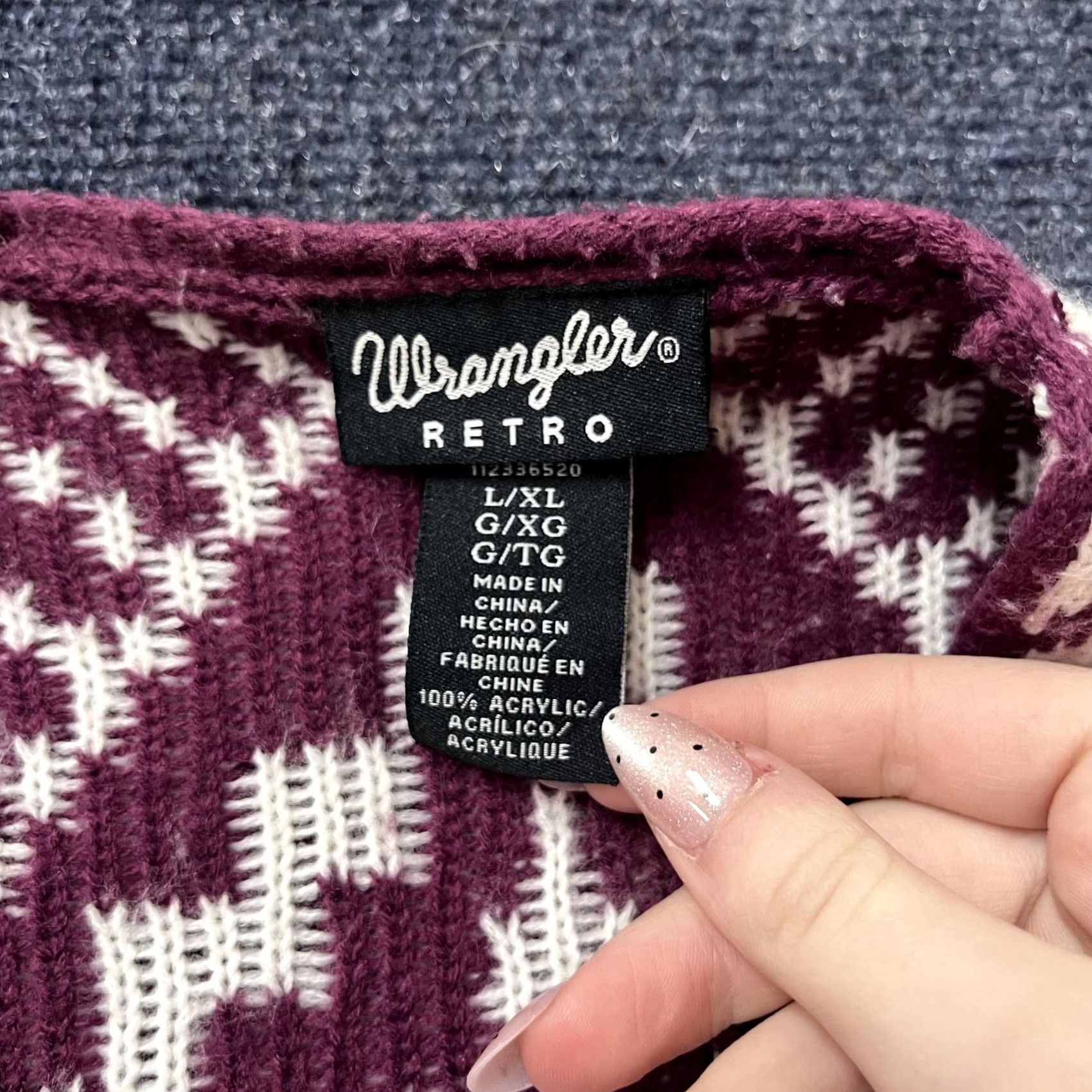 Wrangler Wrangler Retro Cardigan Sweater Womens L/XL Red Aztec Open 3/4 Sleeve Geometric Size L / US 10 / IT 46 - 6 Thumbnail