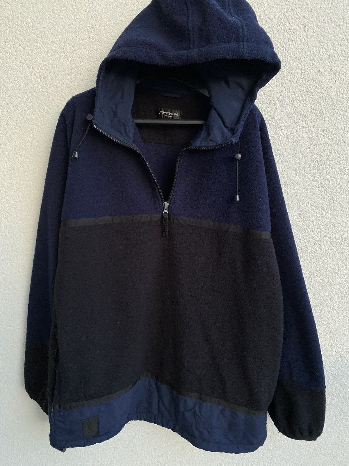 Yves Saint Laurent 90s Fleece YSL Jacket Anorak Zip YSL Bomber Black YSL Anorak Size US XL / EU 56 / 4 - 6 Thumbnail
