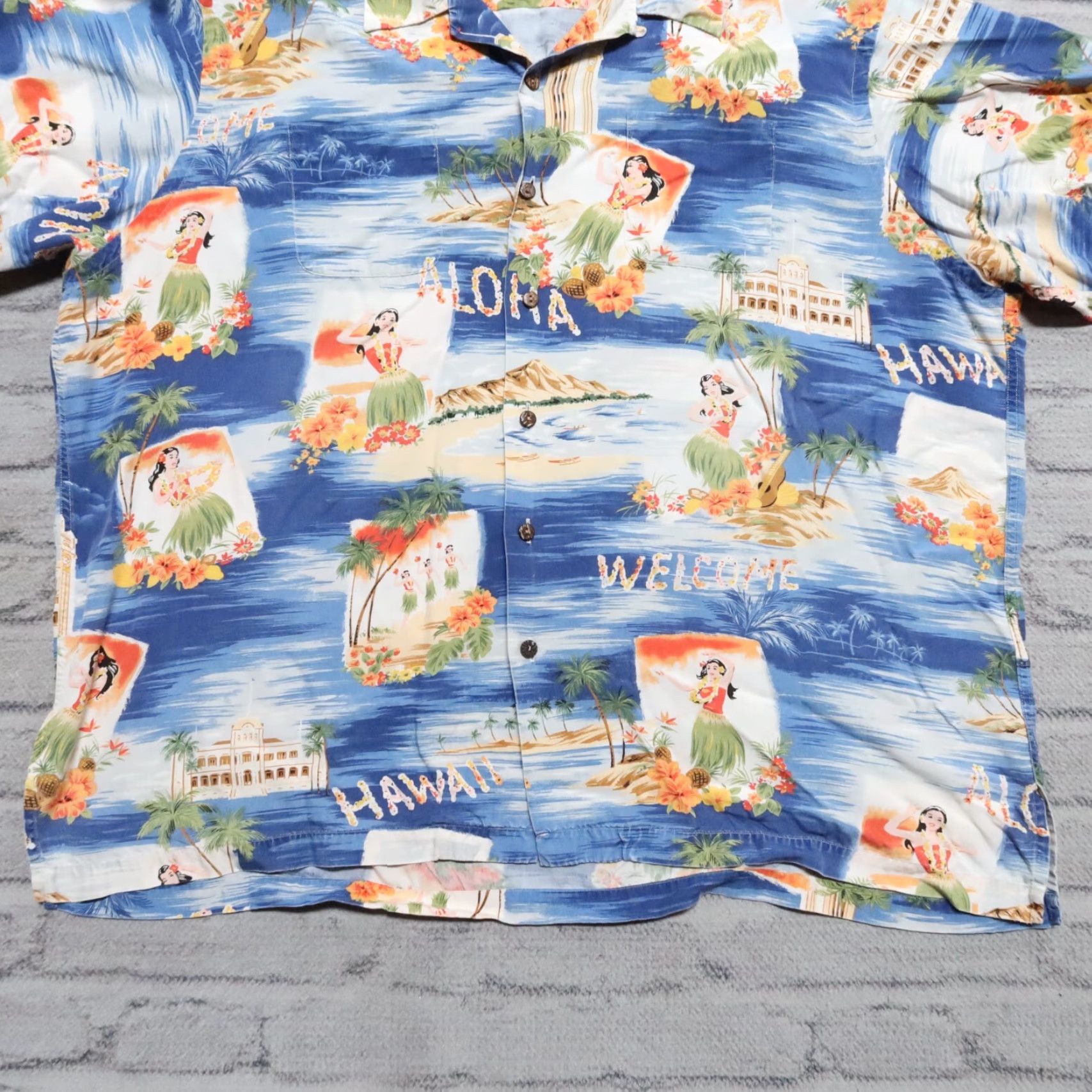 Polo Ralph Lauren Vintage Polo Ralph Lauren Shirt 2XL Blue Short Sleeve Hawaiian All Over Print Men Brand Shirt Size US XXL / EU 58 / 5 - 3 Thumbnail