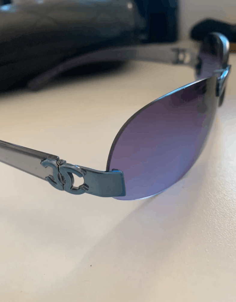 Chanel CHANEL Sunglasses 4037 Mask Rimless Rhinestone 4017 Vintage Size ONE SIZE - 3 Thumbnail