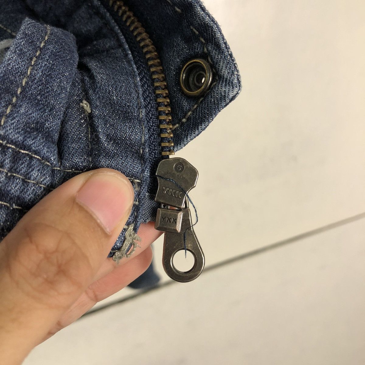 Japanese Brand 🔥Vintage Denim Biker Jacket I’z Frontier Japan Made Size US M / EU 48-50 / 2 - 18 Thumbnail