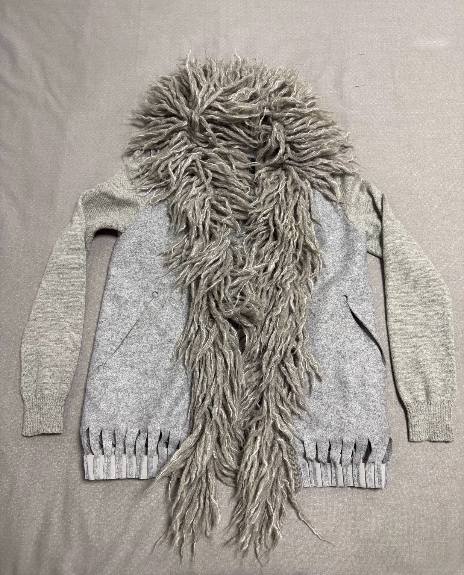 Undercover Gray Fuzzy Collar Long Sleeve Sweater Size US S / EU 44-46 / 1 - 1 Thumbnail