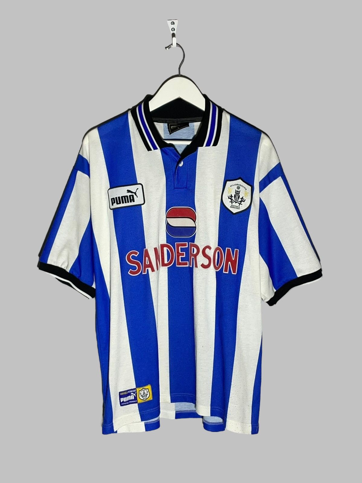 Puma × Vintage Sheffield Wednesday Puma 1997/98 Vintage Home Football Shirt Size US L / EU 52-54 / 3 - 1 Thumbnail
