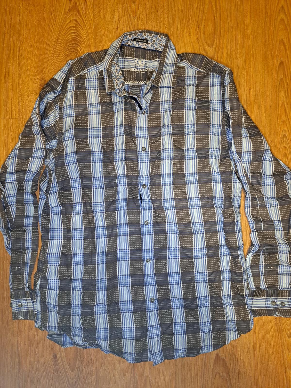 BUGATCHI Bugatchi Uomo Button Up Shirt Mens Large Multicolor Plaid Size US L / EU 52-54 / 3 - 1 Thumbnail