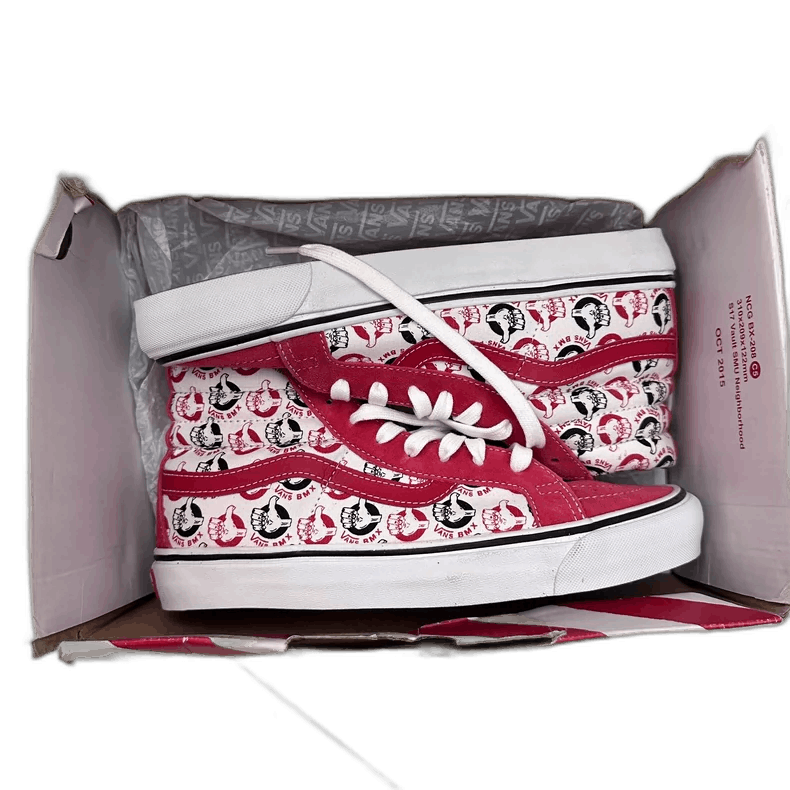 Neighborhood NBHD Vans SK8 High-Top White Red Skate Shoes Size US 8.5 / EU 41-42 - 1 Thumbnail