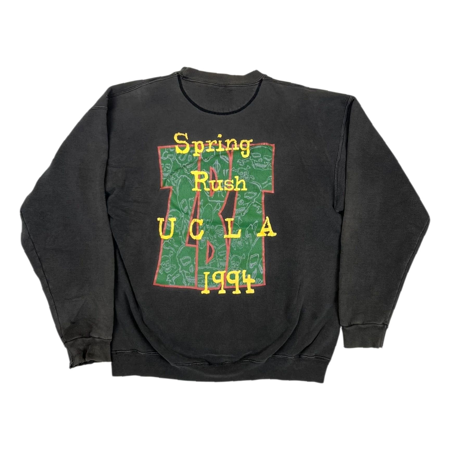 Vintage VINTAGE UCLA Spring Rush Sweatshirt Mens Large Black RARE 1994 ZBT Fraternity Santee HVYWT Size US L / EU 52-54 / 3 - 2 Thumbnail