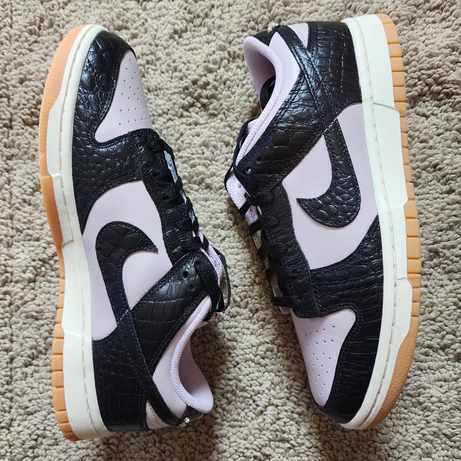 Nike Nike Dunk Low Black Platinum Violet Croc Brand New Sz 8.5 Size US 8.5 / EU 41-42 - 1 Thumbnail