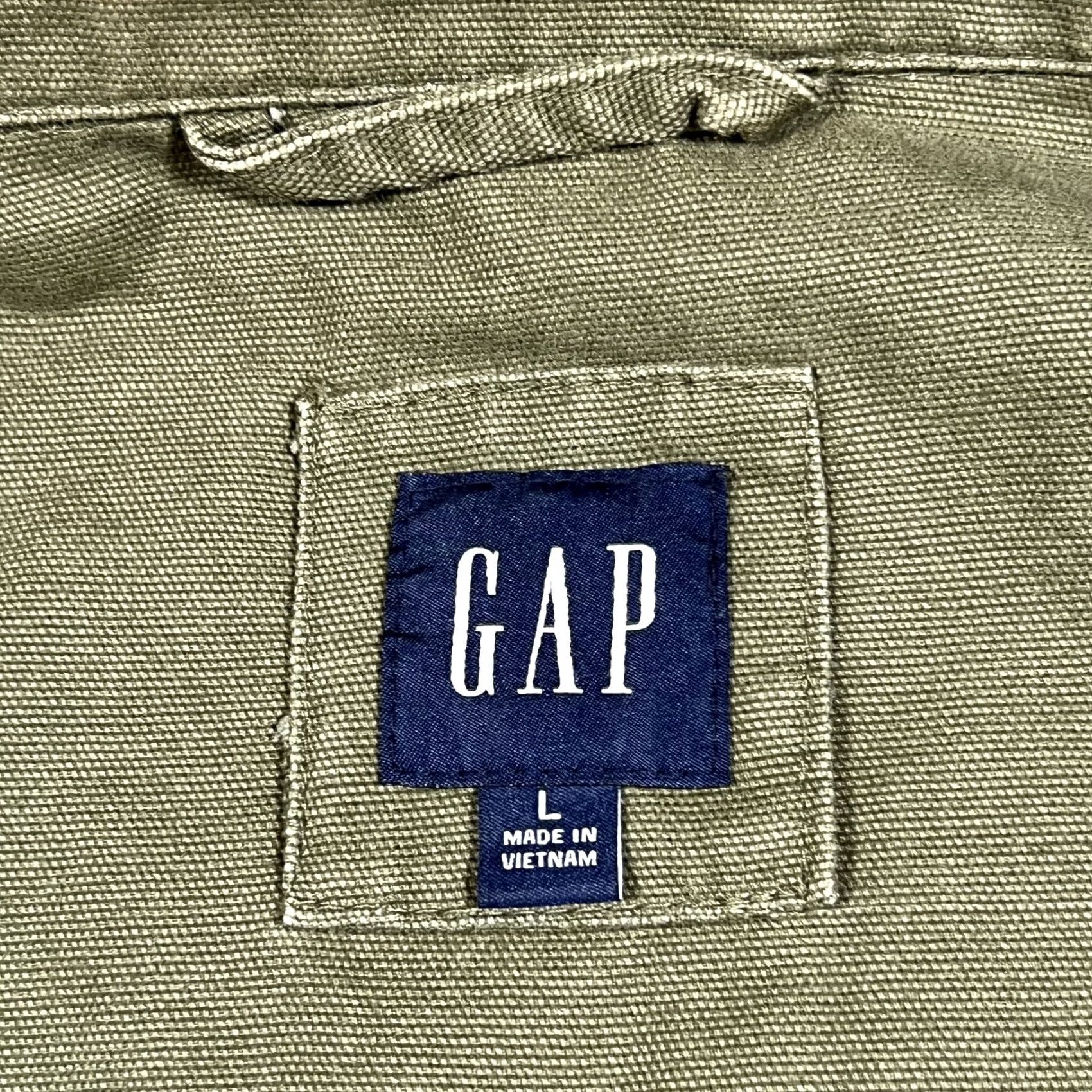 Gap GAP Women's Army Green Utility Jacket Full Zip Snap Drawstring Waist L Size L / US 10 / IT 46 - 4 Thumbnail