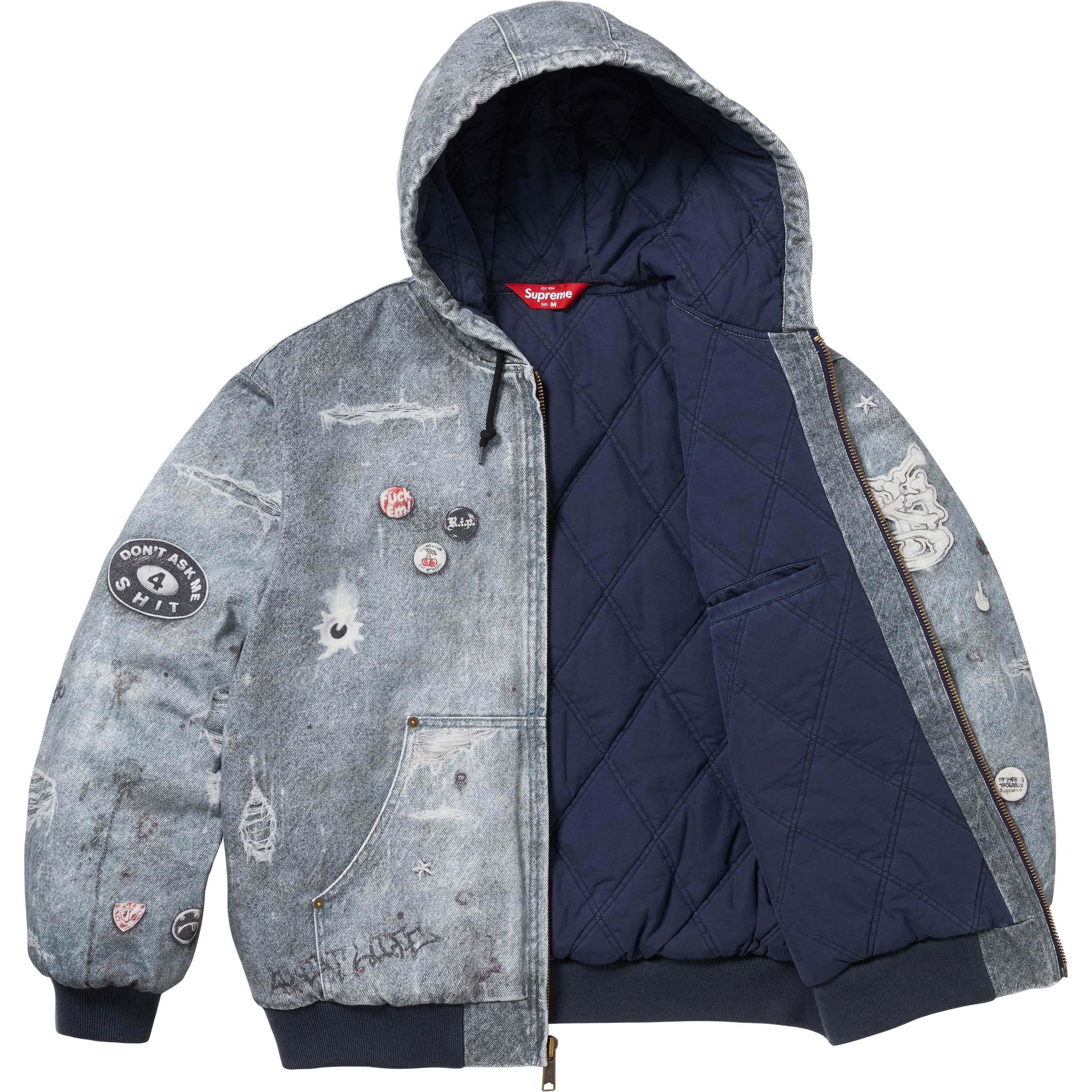 Supreme Supreme HJR Trompe L'oeil Hooded Work Jacket Size US S / EU 44-46 / 1 - 2 Thumbnail