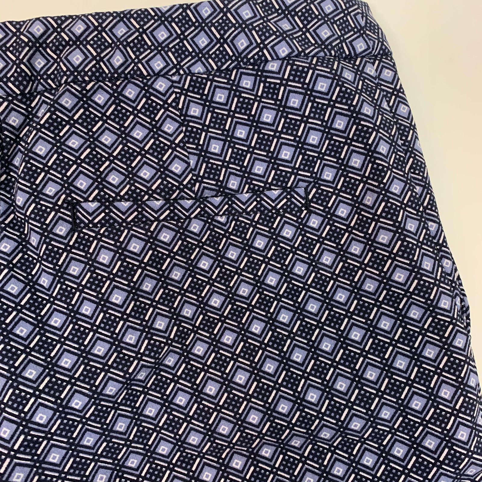 Other Mario Serrani Blue Geometric Geo Bermuda Golf Shorts 2 XS Size 28" / US 6 / IT 42 - 4 Thumbnail