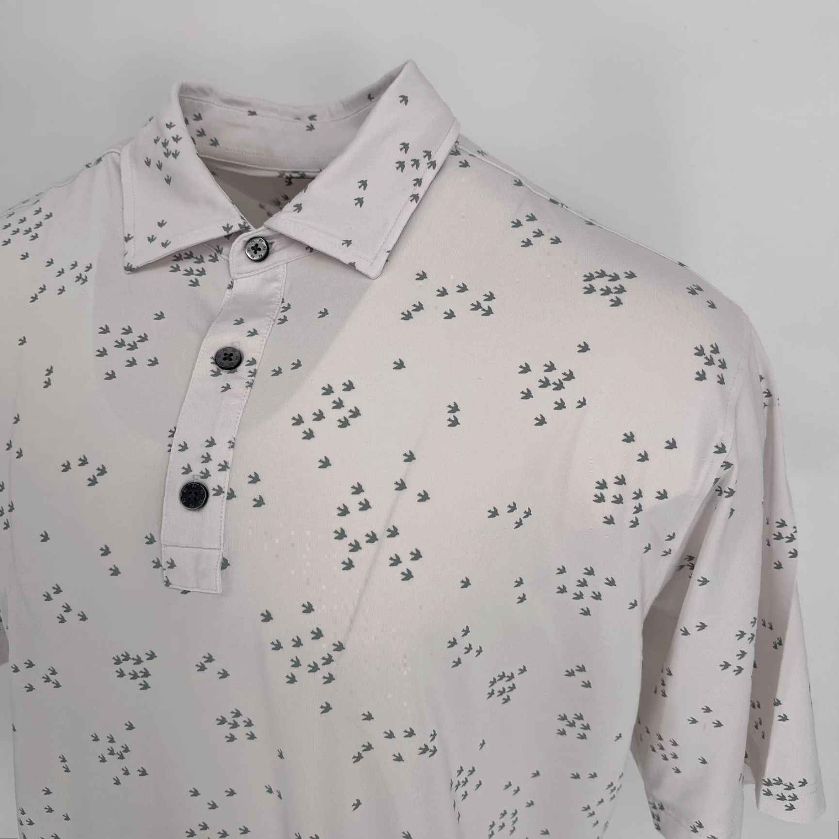 Footjoy FootJoy Polo Shirt Mens XL White Bird Print Golf Stretch Short Sleeve Top Size US XL / EU 56 / 4 - 2 Thumbnail