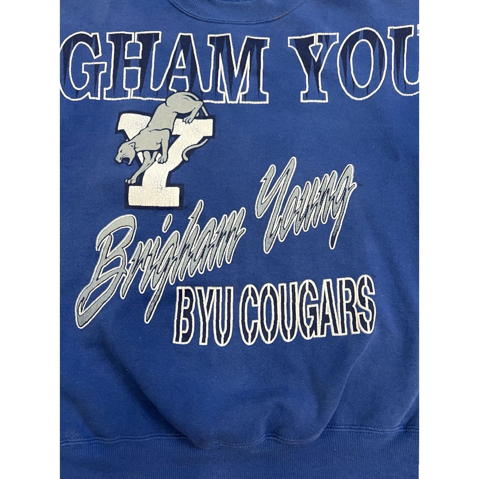 Cougar VINTAGE Brigham Young Cougars Crewneck Sweatshirt S Size US S / EU 44-46 / 1 - 2 Thumbnail