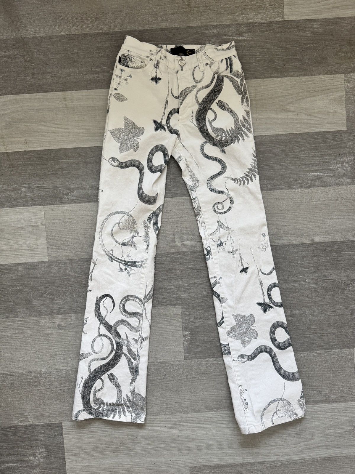 Roberto Cavalli Rare vintage Just Cavalli snake jeans Size 27" / US 4 / IT 40 - 1 Thumbnail
