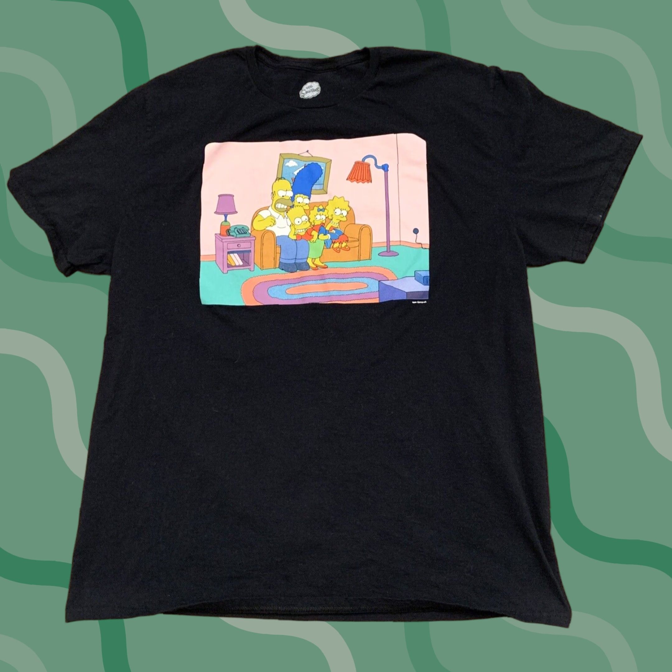 Vintage VINTAGE The Simpsons Living Room Shirt Adult XL Black Men The Simpsons T-Shirt XL Black Size US XL / EU 56 / 4 - 1 Thumbnail