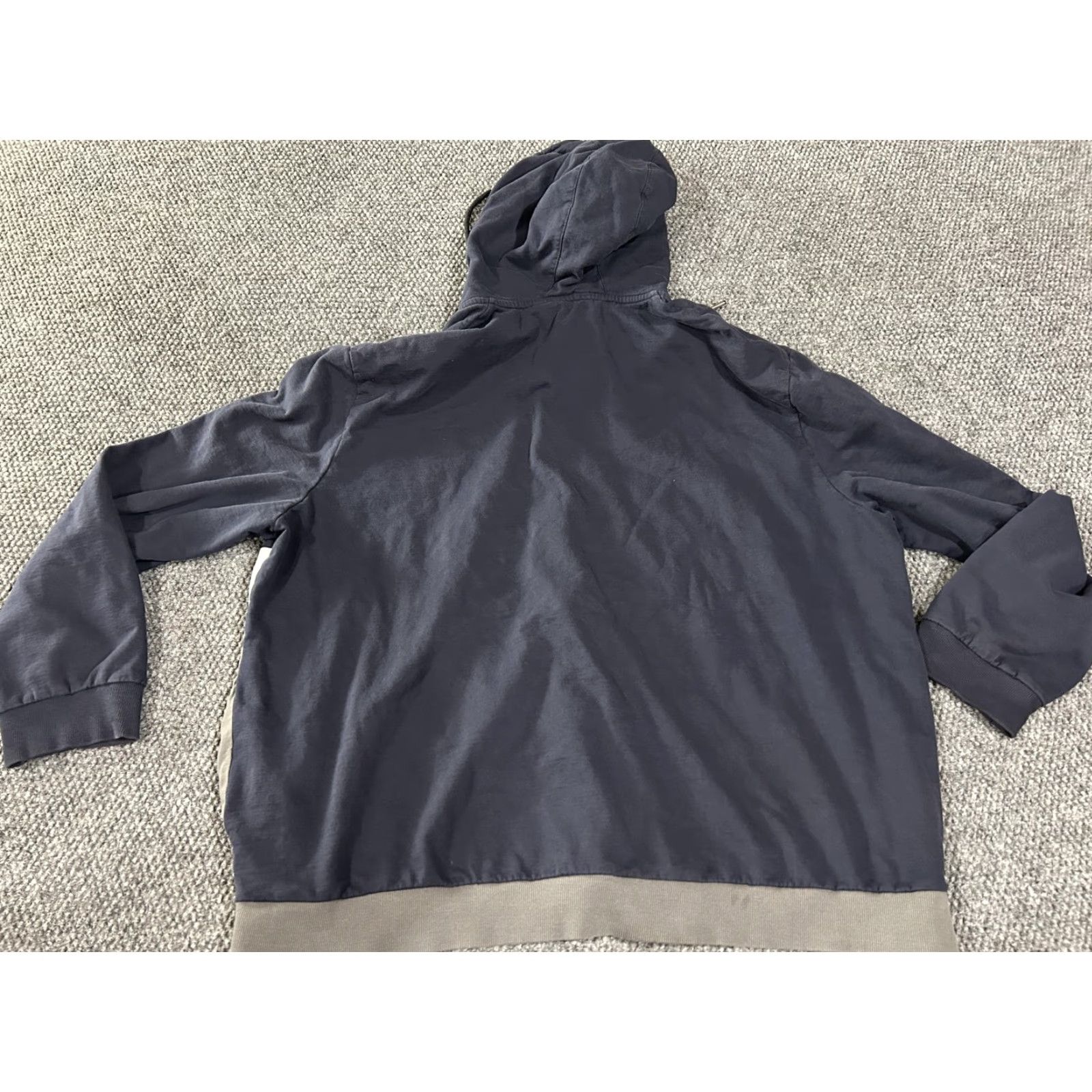 Sean John Sean John Hoodie Jacket Mens 3XB Navy Gray Colorblock Full Zip Hooded Cotton Fleece Pockets Logo Zipper Size US XXL / EU 58 / 5 - 7 Thumbnail