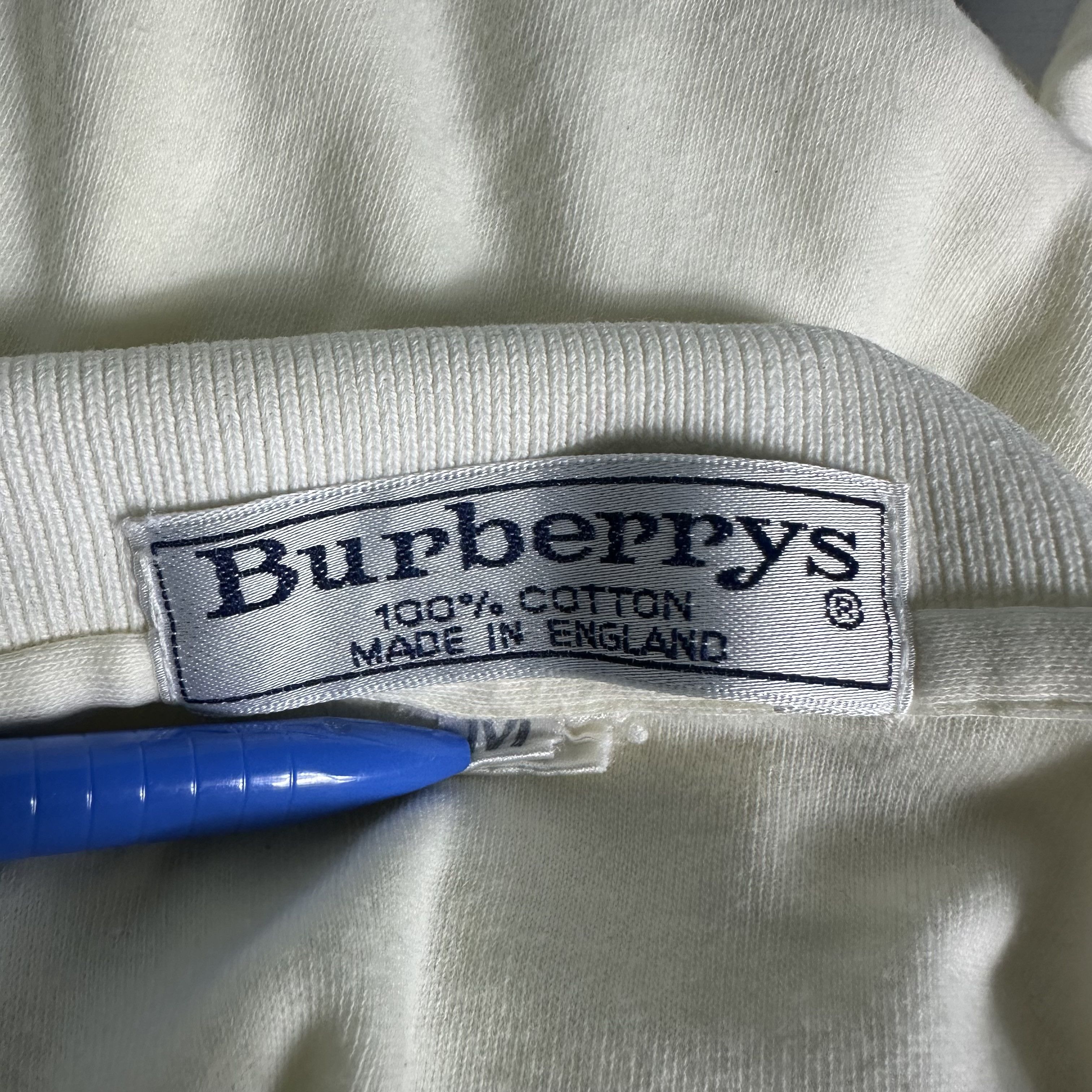 Burberry × Designer × Vintage 🔥RARE🔥Vintage Burberrys Plain Polo Shirt Made in England Size US L / EU 52-54 / 3 - 4 Thumbnail