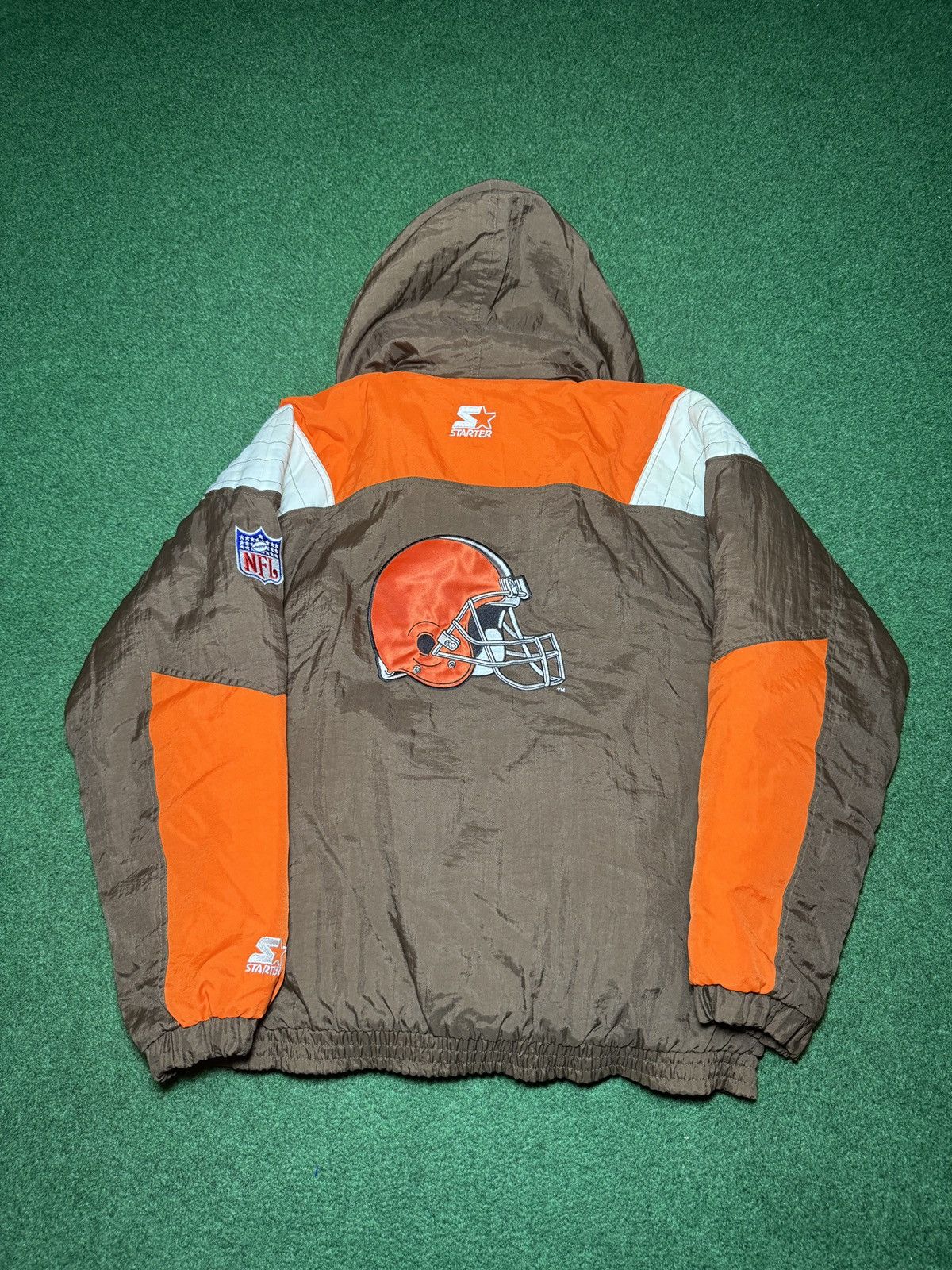 Starter Vintage 90s Cleveland Browns Starter NFL RARE XL Jacket Size US XL / EU 56 / 4 - 4 Thumbnail