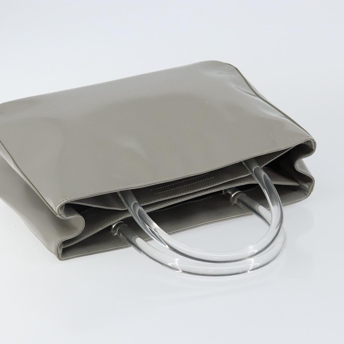 Prada PRADA Hand Bag Enamel Gray Silver Size ONE SIZE - 6 Thumbnail