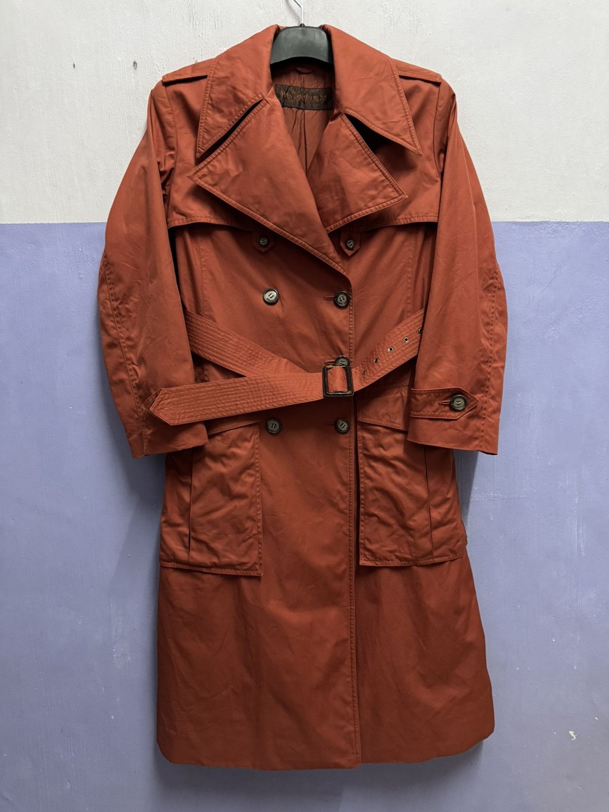 Yves Saint Laurent Yves Saint Laurent Double Breast Trench Coat Size S / US 4 / IT 40 - 3 Thumbnail