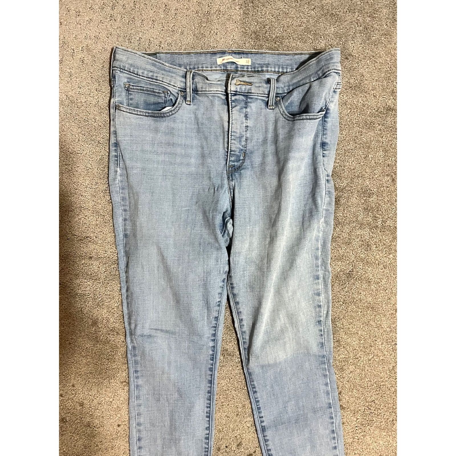 Levi's Levis 311 Shaping Skinny Jeans Blue Denim 32x30 Zip Fly Super Soft Women’s Size 24" / US 00 / IT 34 - 4 Thumbnail