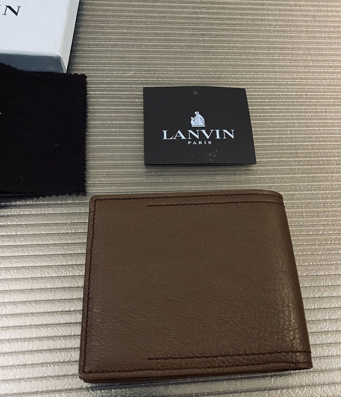 Lanvin Lanvin Paris taurillion leather contrast billfold wallet NEW Size ONE SIZE - 3 Thumbnail