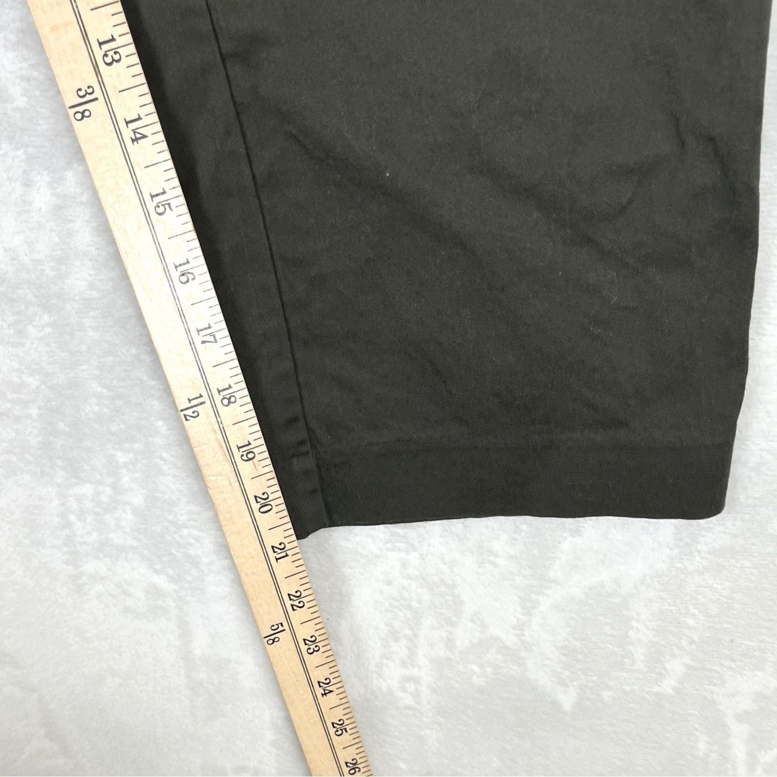 Mossimo VINTAGE Mossimo Capri Pants Womens 6 Green Twill Chino Stretch Crop Y2K Size 28" / US 6 / IT 42 - 2 Thumbnail