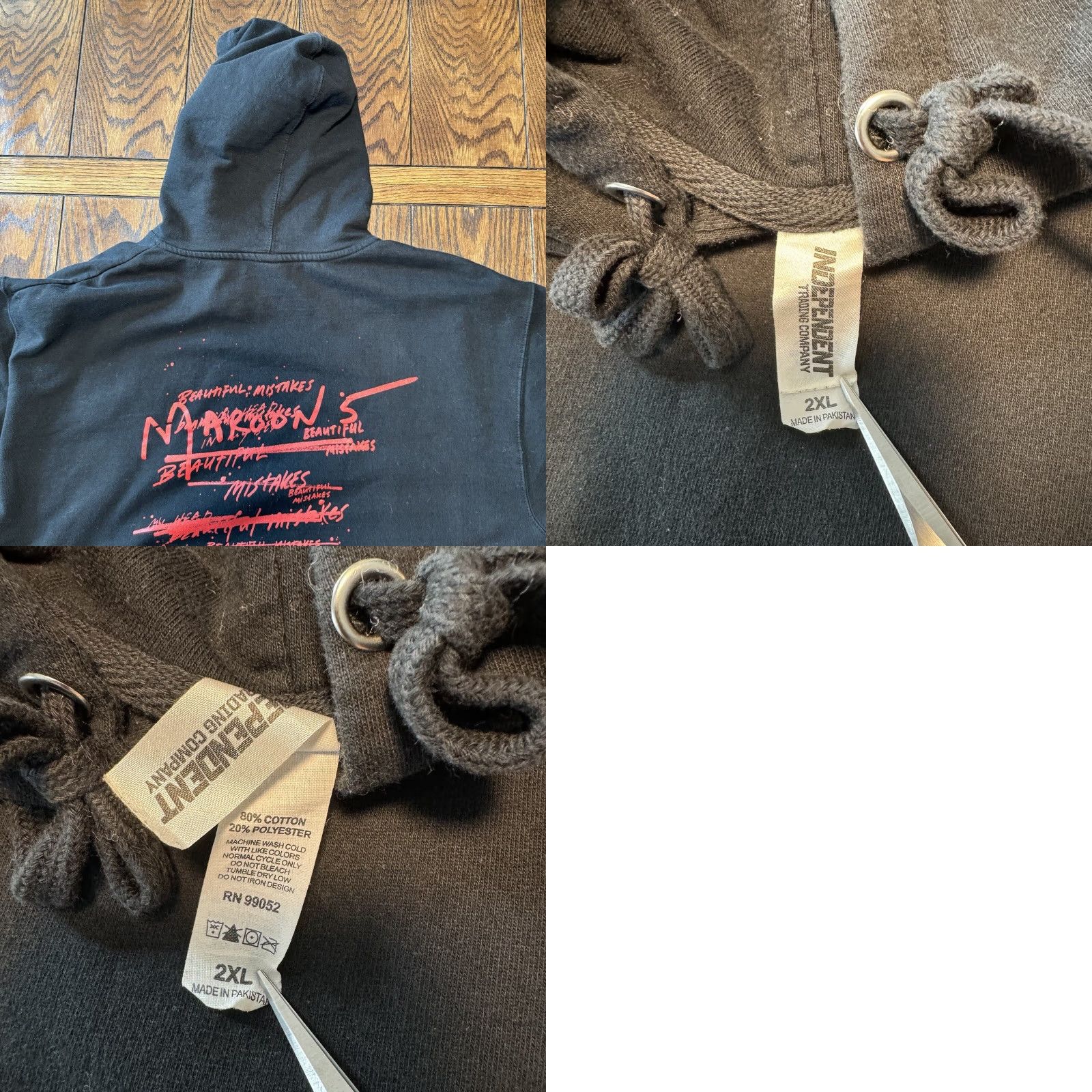 Vintage Maroon 5 Beautiful Mistakes Size XXL Black Hoodie Adam Levine Size US XXL / EU 58 / 5 - 8 Thumbnail