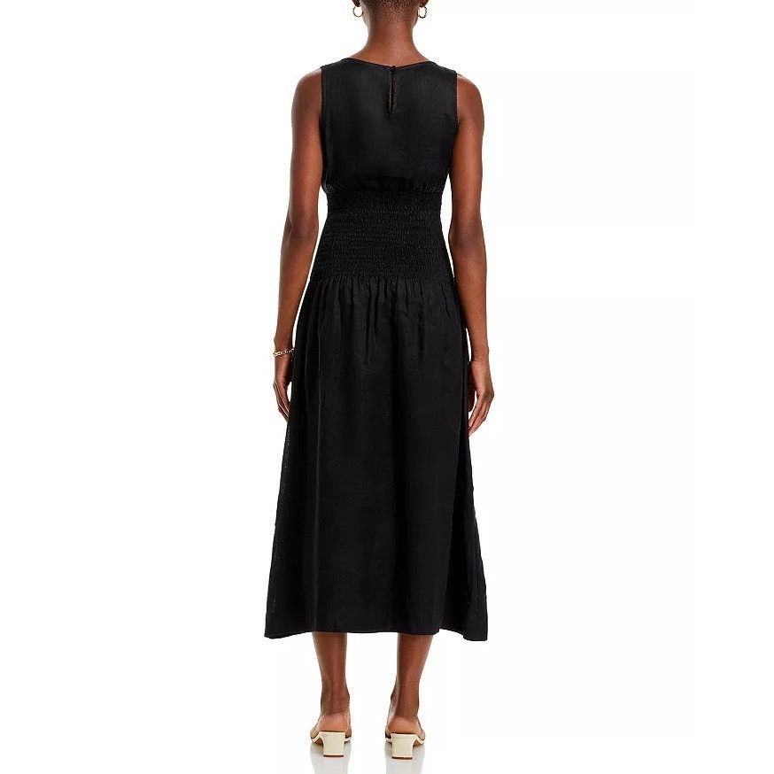 FAITHFULL Faithfull the Brand Women Smocked Waist Midi Dress Size 6 Size M / US 6-8 / IT 42-44 - 3 Thumbnail