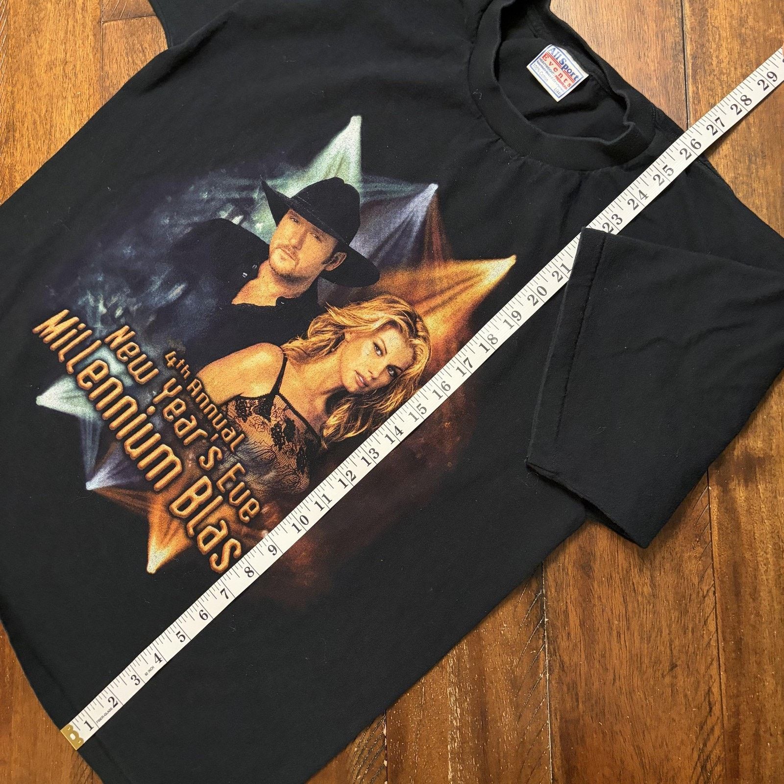 Vintage Vtg Tim McGraw Faith Hill Shirt Mens L New Years Eve T-Shirt Size US L / EU 52-54 / 3 - 7 Thumbnail
