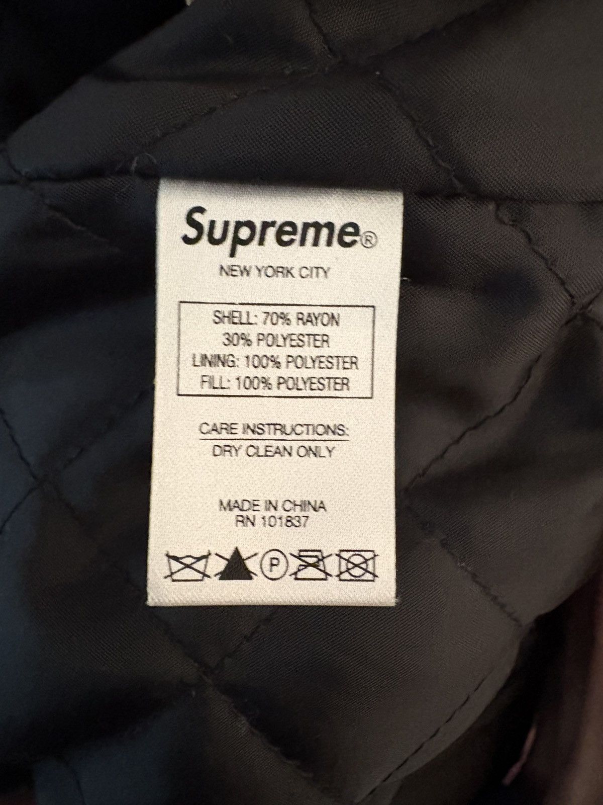 Supreme Supreme Diamond Rayon Bomber Dusty Pink Size US XL / EU 56 / 4 - 4 Thumbnail