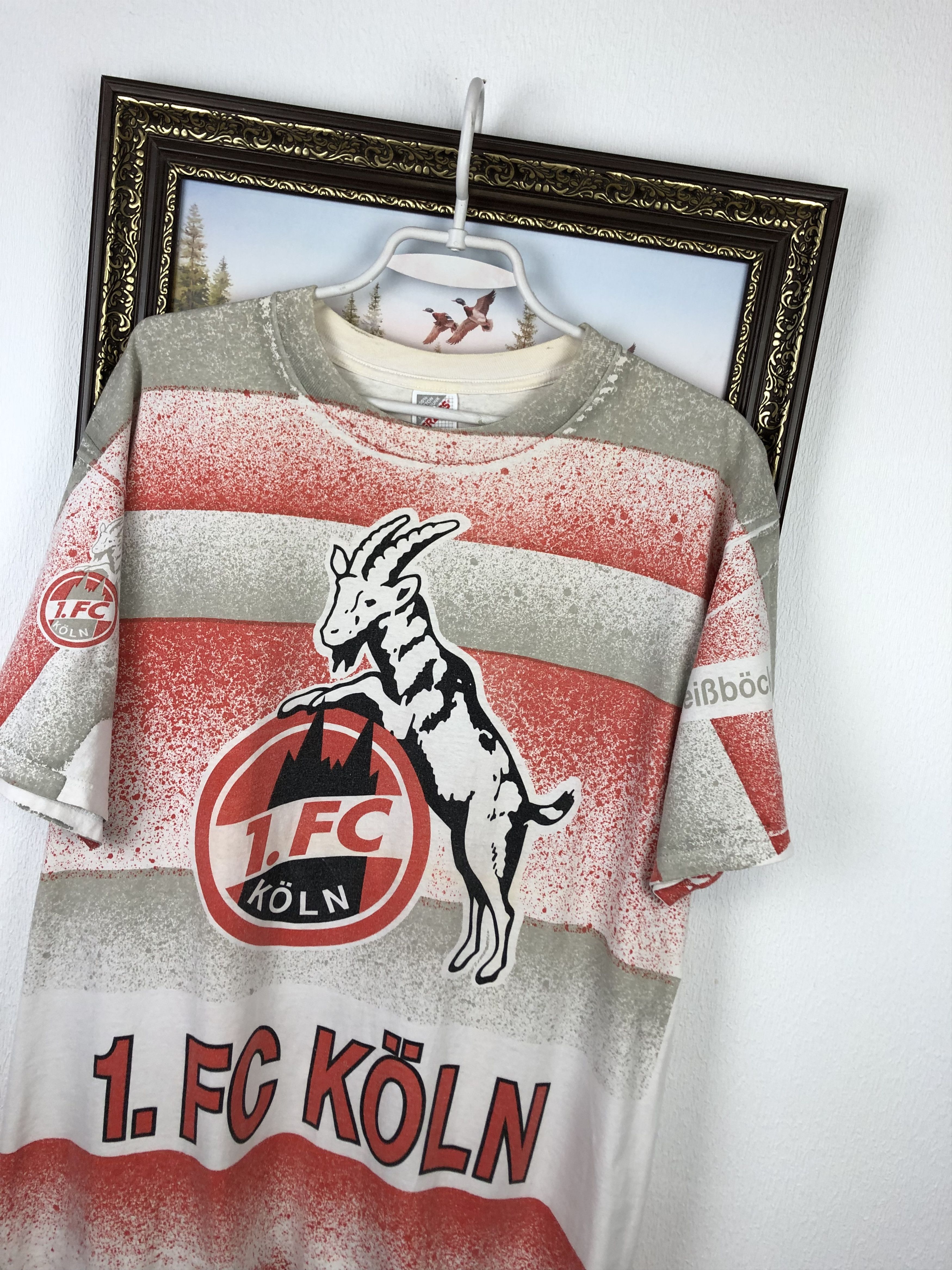 Vintage Vintage 90's Koln Football Shirt Soccer Jersey Over Print Size US XL / EU 56 / 4 - 3 Thumbnail