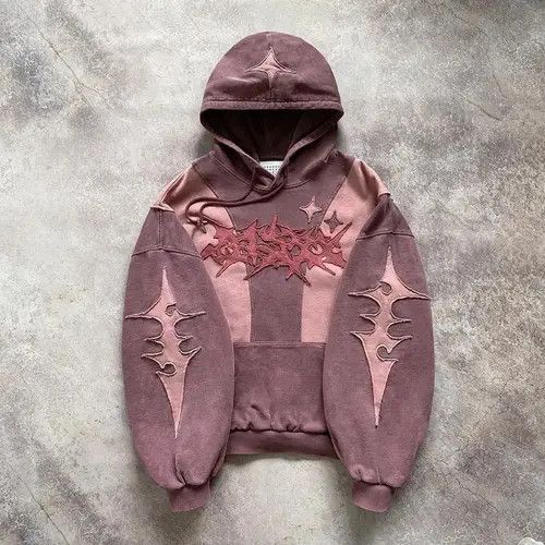 Japanese Brand Mayuko x Riho Y2k Gothic Fashion Star Patch Hoodie Size US XXL / EU 58 / 5 - 5 Thumbnail