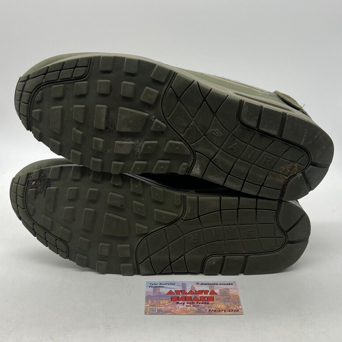 Nike Air max 1 patch steel green Size US 11 / EU 44 - 7 Thumbnail